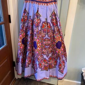 Vibrant Purple Patterned Skirt